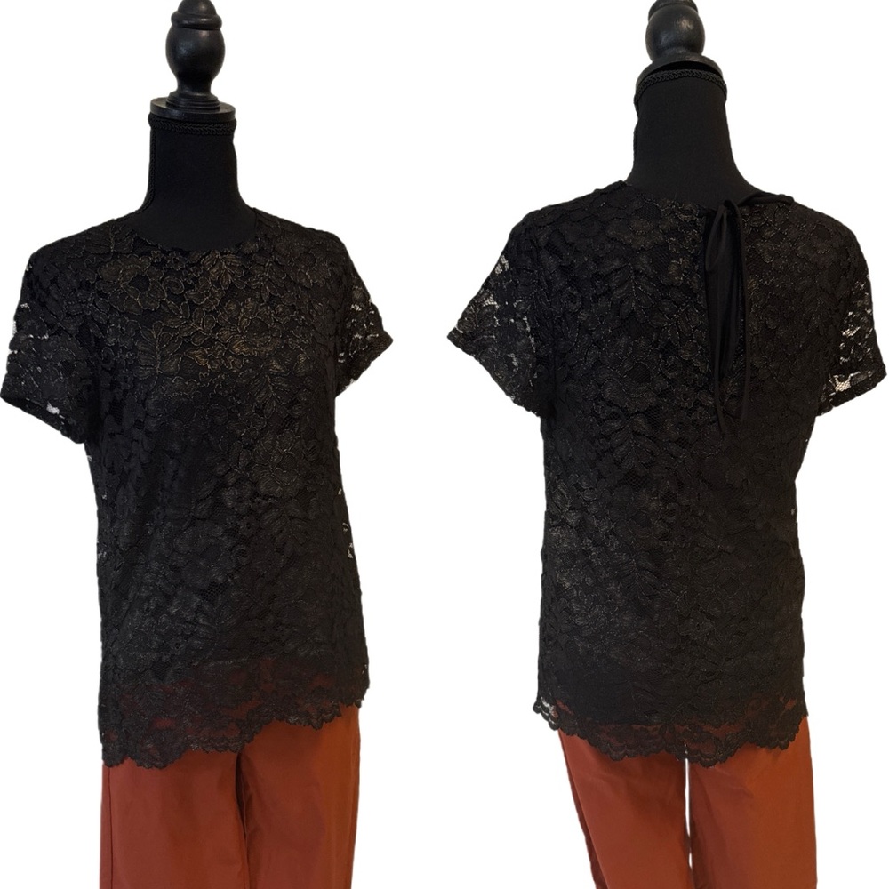 Banana Republic Black Lace Blouse